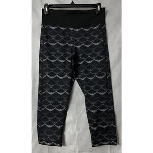 NWT Vineyard Vines Performance Womens Leggings Whalr Tail Crop Black‎ Size Small